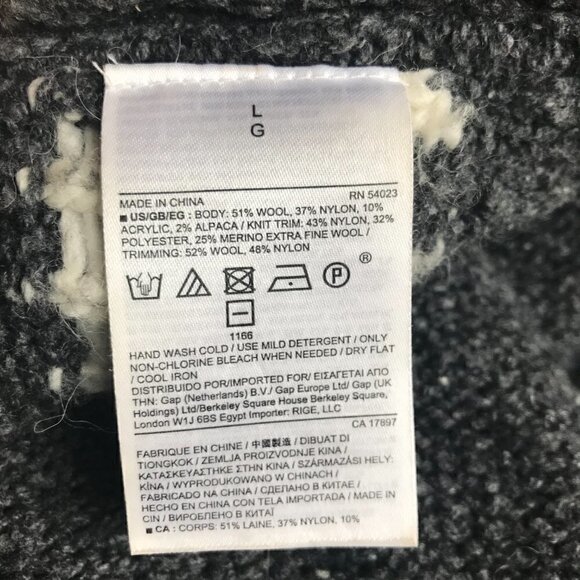 Banana Republic Wool Alpaca Cowl Neck Tunic /Sweater Dress Size L - Picture 5 of 6